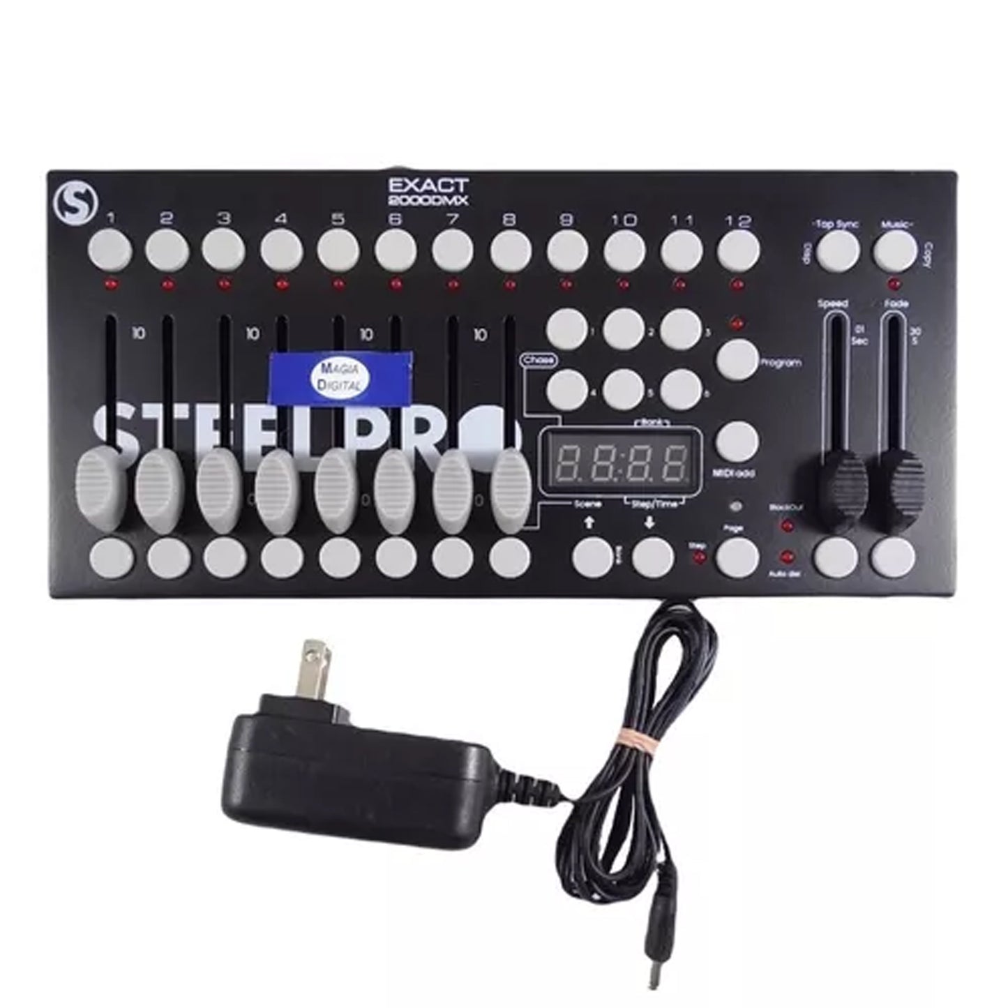 Controlador Dmx512 Steelpro Exact2000dmx 240 escenas 192canal