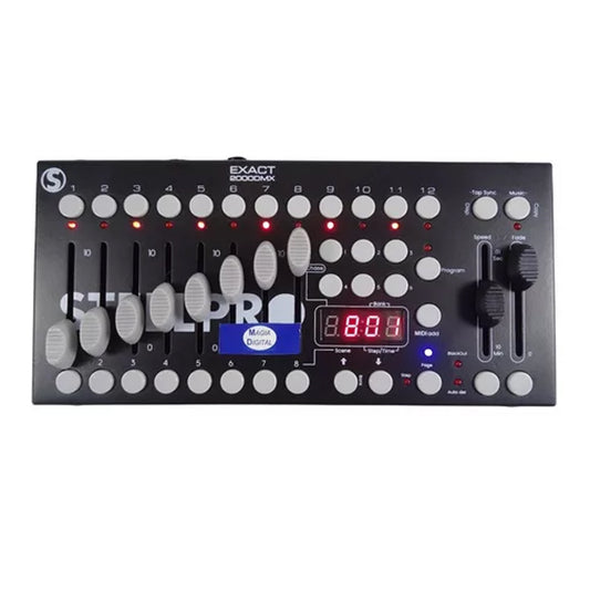 Controlador Dmx512 Steelpro Exact2000dmx 240 escenas 192canal